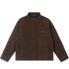 Sneakerhill® Brown Faux Fur Biker Cargo Jacket Sneakerhill