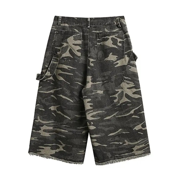 Sneakerhill® Camouflage Cargo Shorts with Pockets - sneakerhillcom