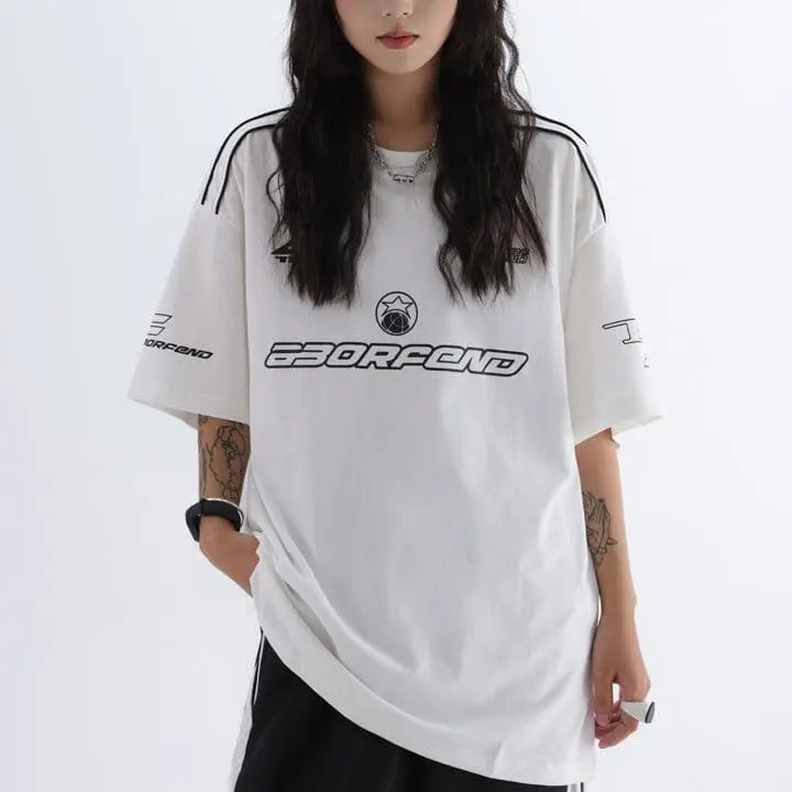 Sneakerhill® Causal Sporty Jersey T-Shirt - sneakerhillcom