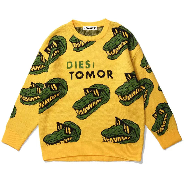 Sneakerhill® Cozy Knit Sweater Full Crocodile Sneakerhill