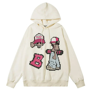 Sneakerhill® Cyber Cartoon Hoodie Skateboard Boy Sneakerhill