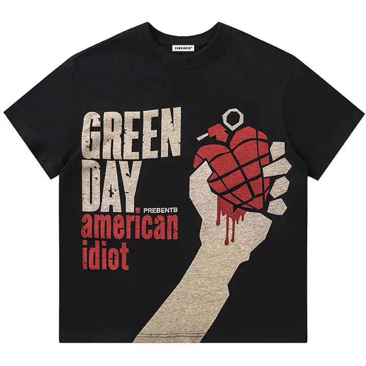 Sneakerhill® Dark Style T-shirt GREEN DAY - sneakerhillcom