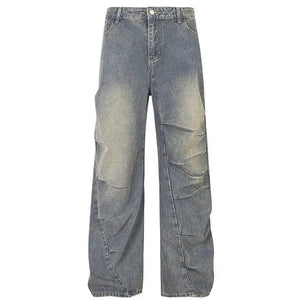 Sneakerhill® Dark Tie Dye Washed Cargo Jeans - sneakerhillcom