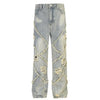 Sneakerhill® Distressed Frayed Washed Jeans - sneakerhillcom