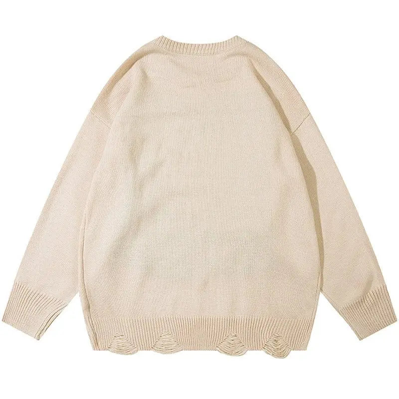 Sneakerhill® Distressed Y2K Knit Sweater Butterfly - sneakerhillcom