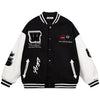 Sneakerhill® Embroidery Varsity Jacket Black 8 Ball Sneakerhill