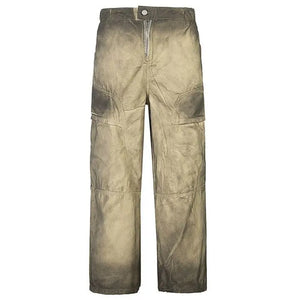 Sneakerhill® Faded Wide Leg Cargo Pants - sneakerhillcom