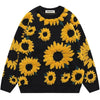 Sneakerhill® Fall Knit Sweater Flocked Sunflower Sneakerhill