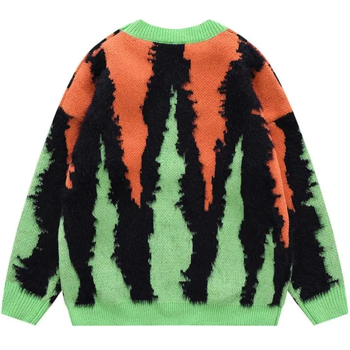 Sneakerhill® Faux Fur Sweater Tie Dye Patch - sneakerhillcom