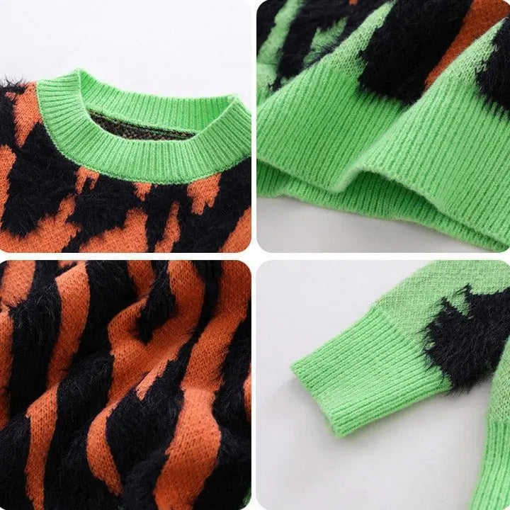 Sneakerhill® Faux Fur Sweater Tie Dye Patch - sneakerhillcom