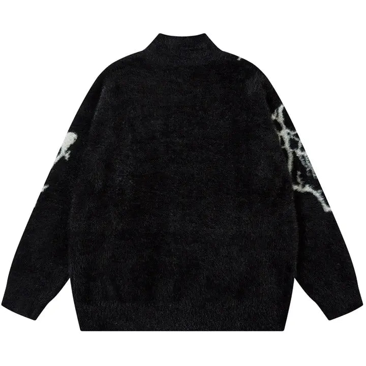 Sneakerhill® Faux Mink Knit Sweater Cardigan Lightning - sneakerhillcom