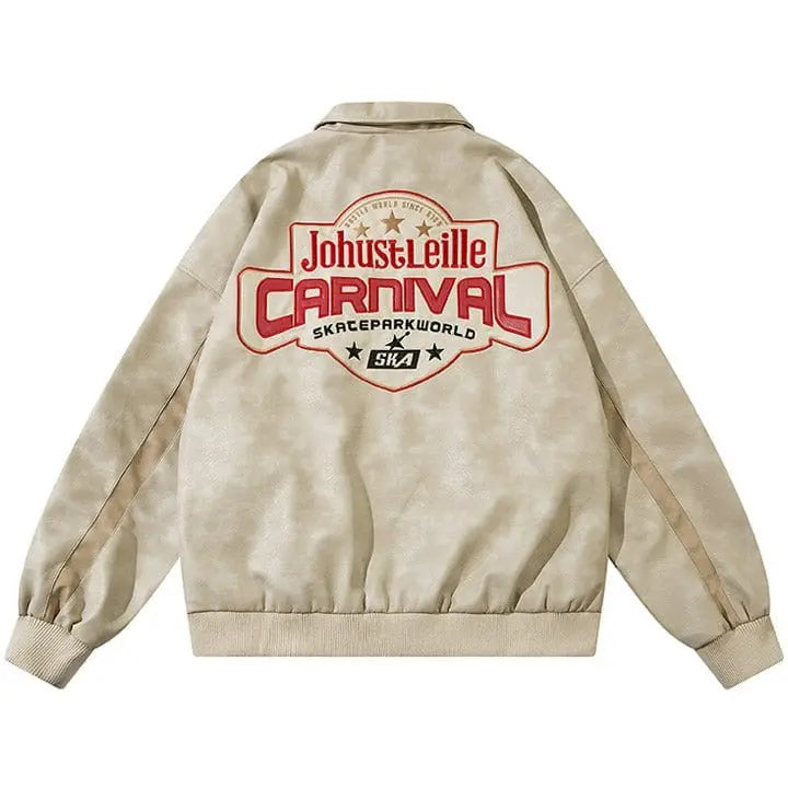 Sneakerhill® Faux Racing Jacket Embroidery Badge Sneakerhill