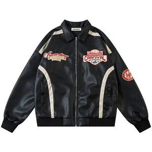 Sneakerhill® Faux Racing Jacket Embroidery Badge Sneakerhill