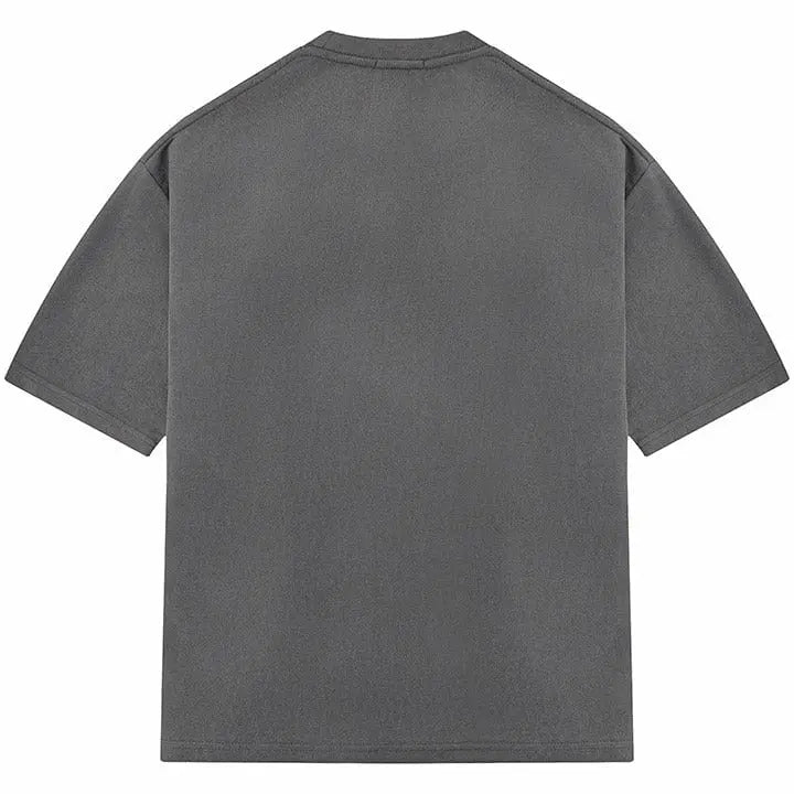 Sneakerhill® Faux Suede T-shirt with Reflective Strip - sneakerhillcom