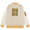 Sneakerhill® Faux Wool Varsity Jacket Check Patch Sneakerhill