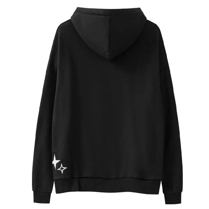 Sneakerhill® Fleece Zipper Hoodie Cross and Star - sneakerhillcom