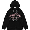 Sneakerhill® Fleece Zipper Hoodie Pentagram Print - sneakerhillcom