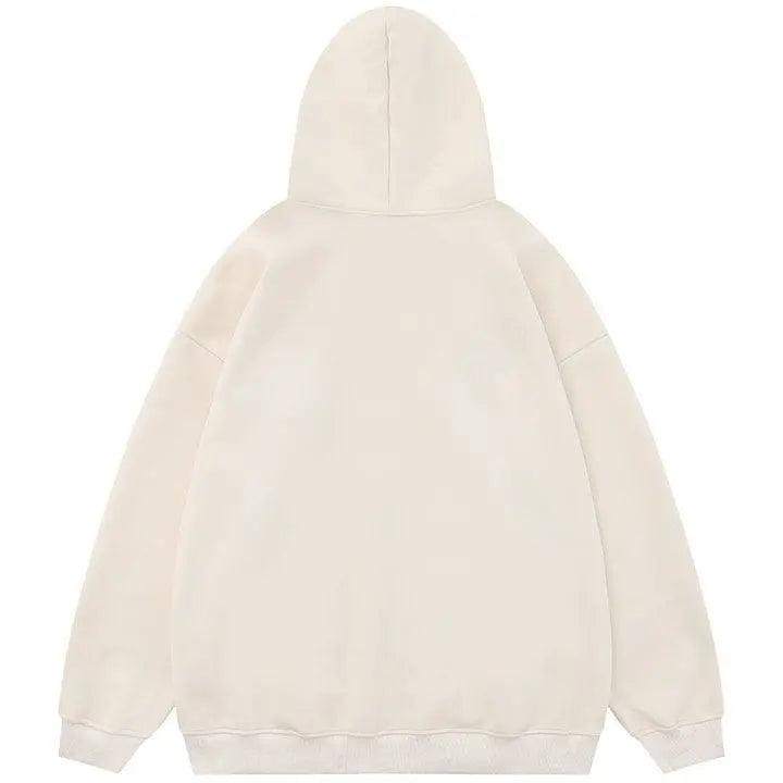 Sneakerhill® Fleece Zipper Hoodie Pentagram Print - sneakerhillcom