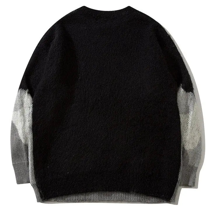 Sneakerhill® Fluffy Knit Sweater Colorful Cats - sneakerhillcom