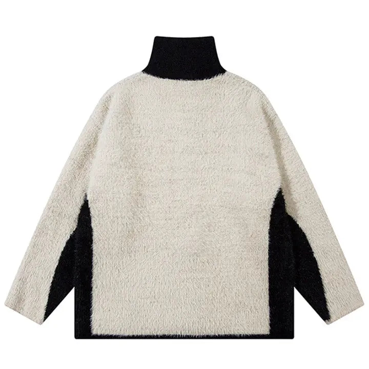 Sneakerhill® Furry Butterfly Jacquard Sweater Cardigan - sneakerhillcom