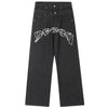 Sneakerhill® Gothic Black Jeans Star Print - sneakerhillcom