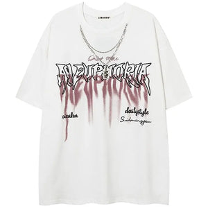 Sneakerhill® Gothic Graphic T-shirt Devil Heart - sneakerhillcom