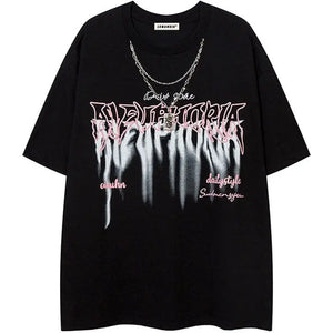 Sneakerhill® Gothic Graphic T-shirt Devil Heart - sneakerhillcom