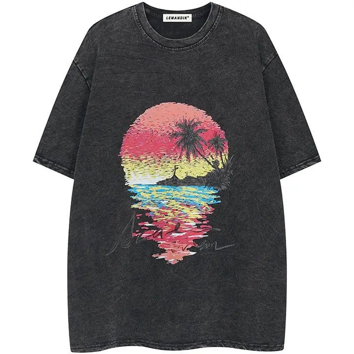 Sneakerhill® Graphic T-shirt Summer Seaside Vacation - sneakerhillcom