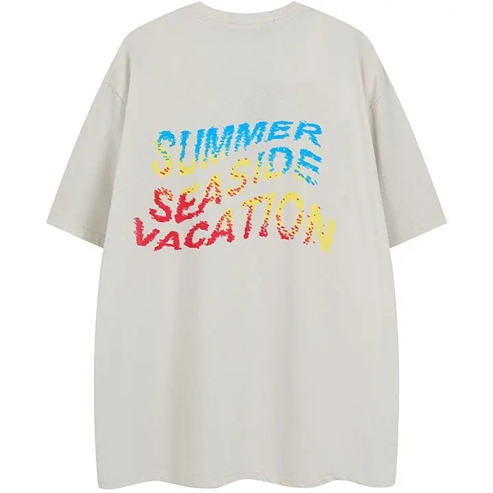 Sneakerhill® Graphic T-shirt Summer Seaside Vacation - sneakerhillcom