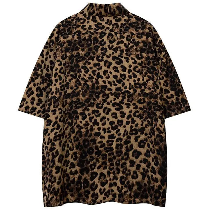 Sneakerhill® Hawaiian Shirt Full Leopard Print - sneakerhillcom