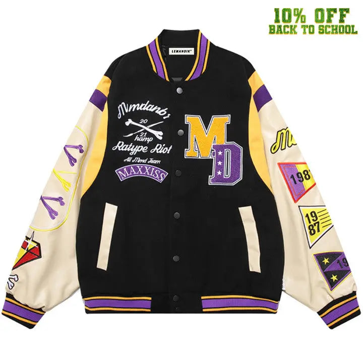 Sneakerhill® Heavy Industry Varsity Jacket Flock MDAN Sneakerhill