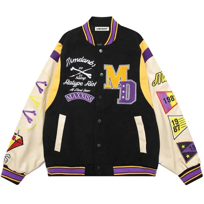 Sneakerhill® Heavy Industry Varsity Jacket Flock MDAN Sneakerhill