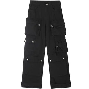 Sneakerhill® High Street Cargo Pants Multiple Pockets - sneakerhillcom