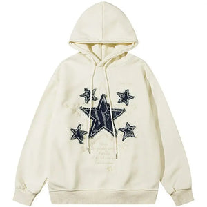 Sneakerhill® High Street Hoodie Star Patchwork - sneakerhillcom