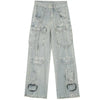 Sneakerhill® High Street Multi Pocket Cargo Jeans - sneakerhillcom