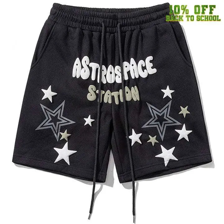 Sneakerhill® High Street Sweat Shorts Foam Star - sneakerhillcom