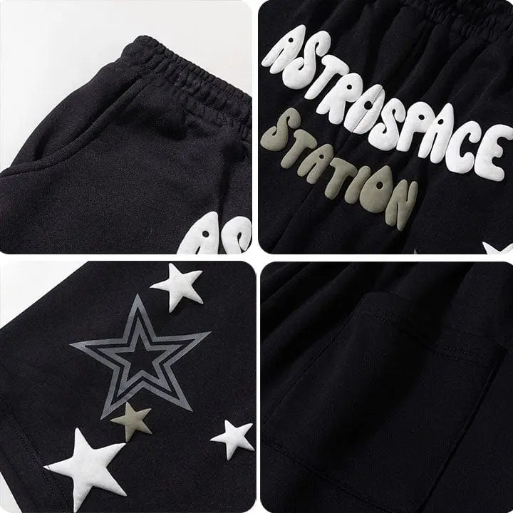 Sneakerhill® High Street Sweat Shorts Foam Star - sneakerhillcom