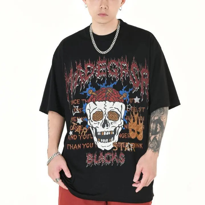 Sneakerhill® High Street T-shirt Colorful Skull - sneakerhillcom