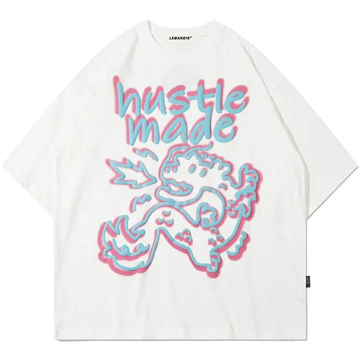 Sneakerhill® Hustle Made Graphic T-shirt - sneakerhillcom