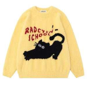 Sneakerhill® Lazy Faux Fur Sweater Cat - sneakerhillcom