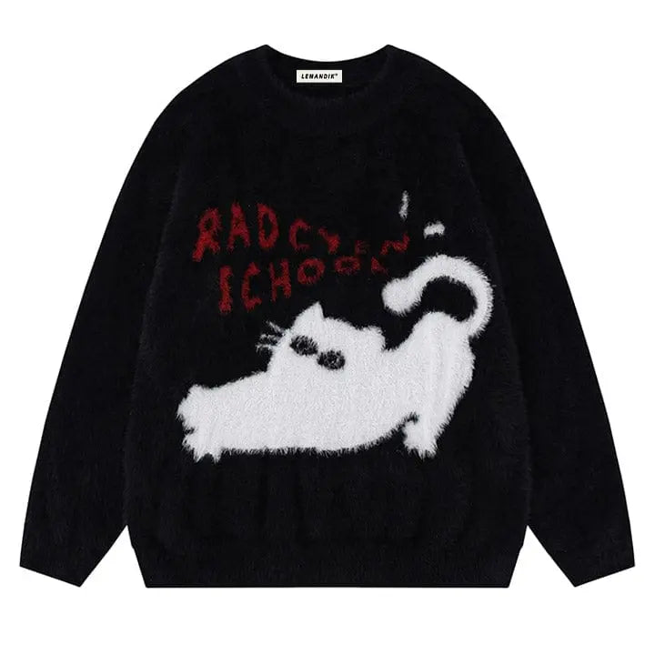 Sneakerhill® Lazy Faux Fur Sweater Cat - sneakerhillcom