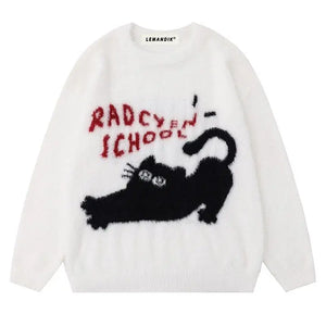 Sneakerhill® Lazy Faux Fur Sweater Cat - sneakerhillcom