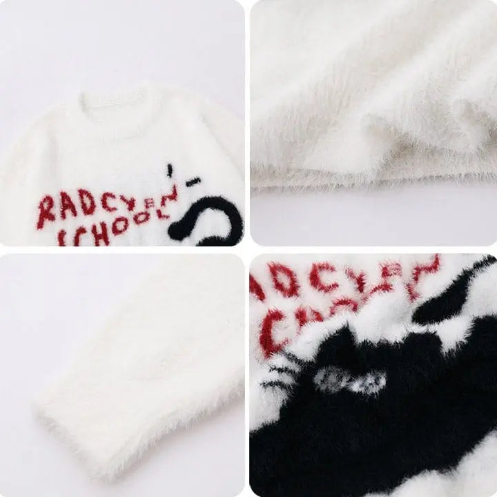 Sneakerhill® Lazy Faux Fur Sweater Cat - sneakerhillcom