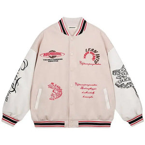 Sneakerhill® Letterman Varsity Jacket Broken Clock - sneakerhillcom