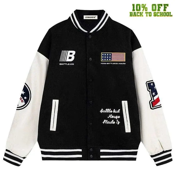 Sneakerhill® Letterman Varsity Jacket Embroidered Patch Sneakerhill