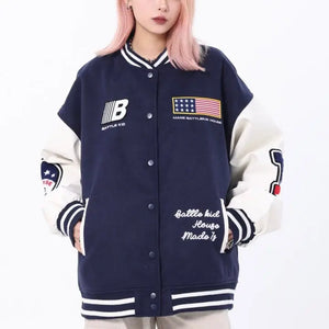 Sneakerhill® Letterman Varsity Jacket Embroidered Patch Sneakerhill