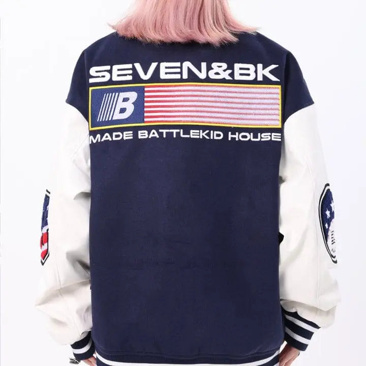 Sneakerhill® Letterman Varsity Jacket Embroidered Patch Sneakerhill