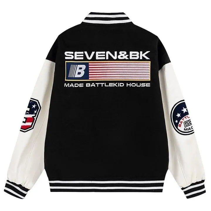 Sneakerhill® Letterman Varsity Jacket Embroidered Patch Sneakerhill