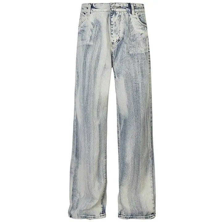 Sneakerhill® Loose Fit Acid Washed Skate Jeans - sneakerhillcom