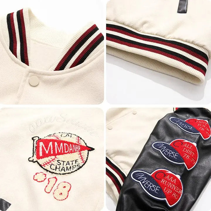 Sneakerhill® MMDANBR Varsity Jacket Embroider Baseball - sneakerhillcom